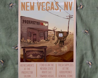 Fallout New Vegas Goodsprings Print - A5 or A4