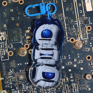 Portal 2 Wheatley stack 3 inch acrylic keychain - portal, portal 2, wheatley, valve, orange box