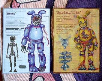Five Nights At Freddy's Springtrap & Withered Bonnie A5 Prints - fnaf, fnaf 2, fnaf 3