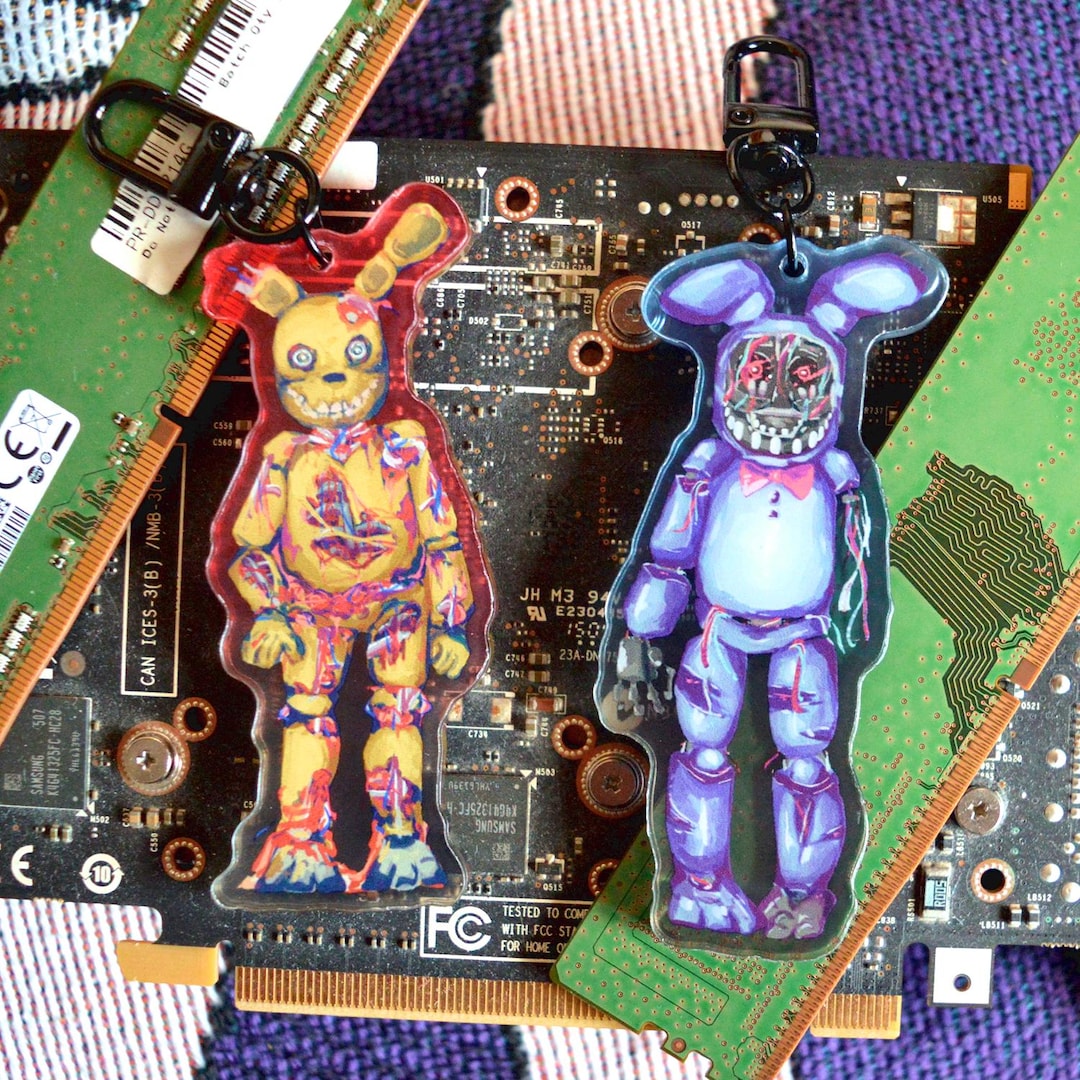 Springtrap Keychain Five Nights at Freddy's Springtrap & Withered Bonnie 3.5 Inch Keychains ...