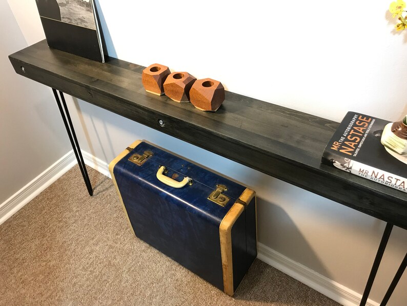 Narrow Console Table Narrow Hallway Table With Hairpin Legs - Etsy Canada