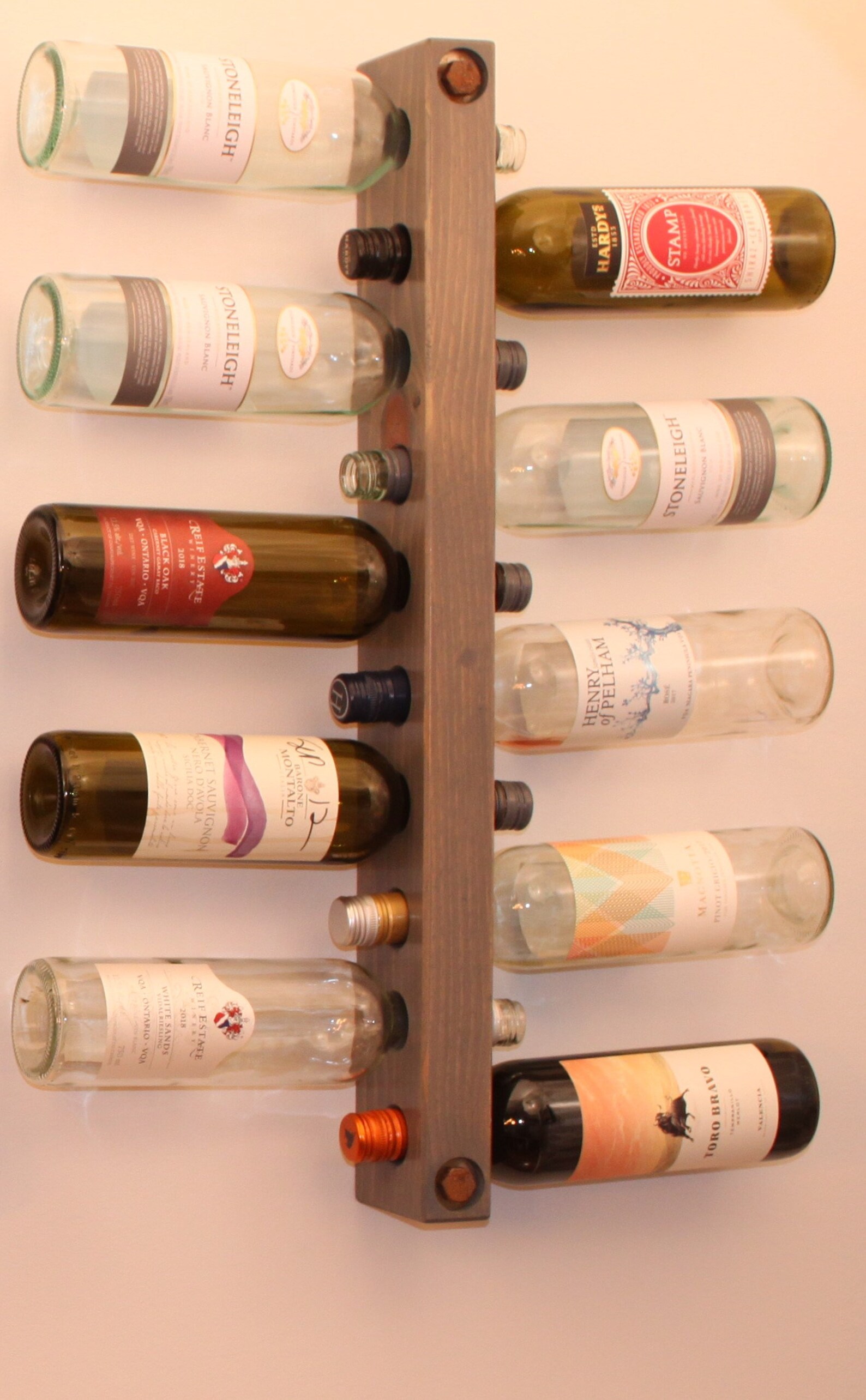 Vertical Wine Rack 10 Bottle Rustic Wine Rack Wine Rack Wall Etsy