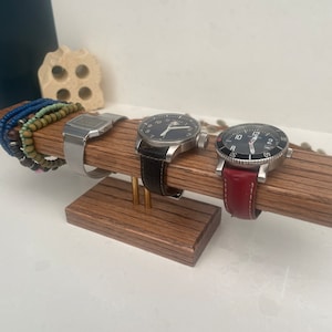 Oak Watch Display Stand, Watch Storage, Retail Store Fixtures, Watch Organizer, Gifts for him, Craft Show Display, Fathers Day, Anniversary