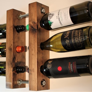 Wall Mounted Wine Rack. &#39;LA FARFALLA&#39; 6 Bottle Vertical  wine  holder
