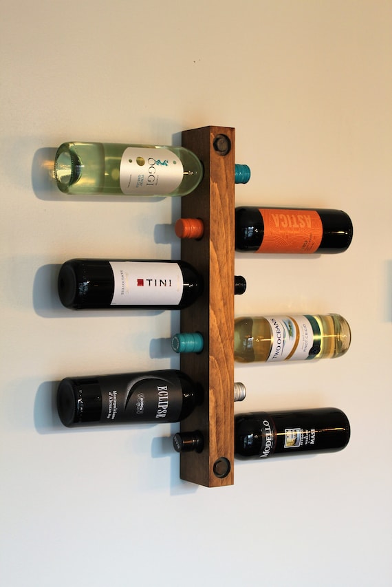Wine Rack 6 Bottle Holder FREE SHIPPING Wine Rack Wood Wine Etsy