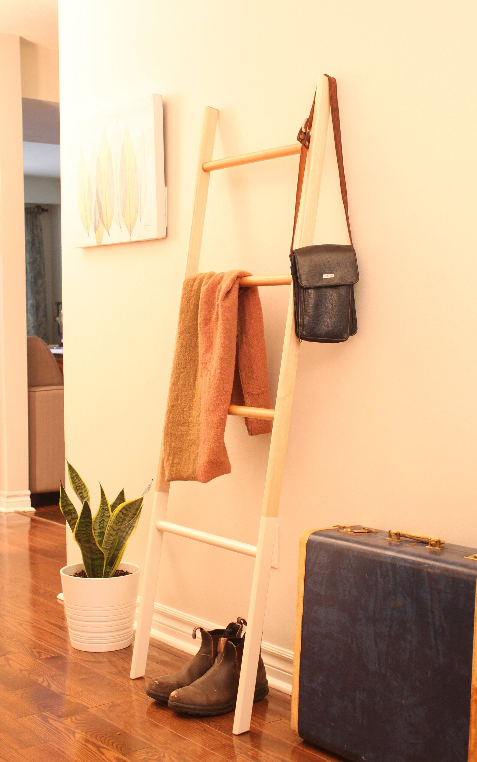 Wood Blanket Ladder Hardwood Wooden Ladder Gifts for Home Etsy
