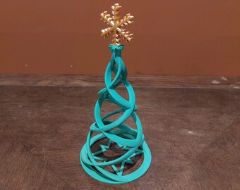 Twisting Christmas Tree! 3D  Printed! 9 inches tall!