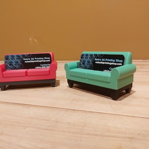 Couch/Sofa Business Card holder! Custom colors, 3d printed!