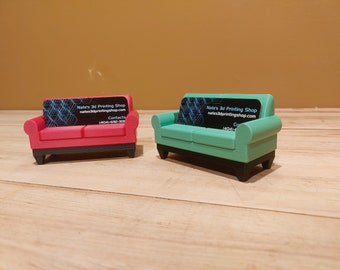 Couch/Sofa Business Card holder! Custom colors, 3d printed!