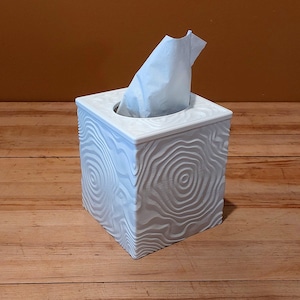 Wavy Tissue box Holder! Has a bottom! Multiple Color options! 3d Printed, Biodegradable! - Bulk Discount