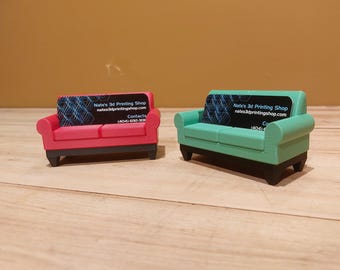 Couch/Sofa Business Card holder! Custom colors, 3d printed!