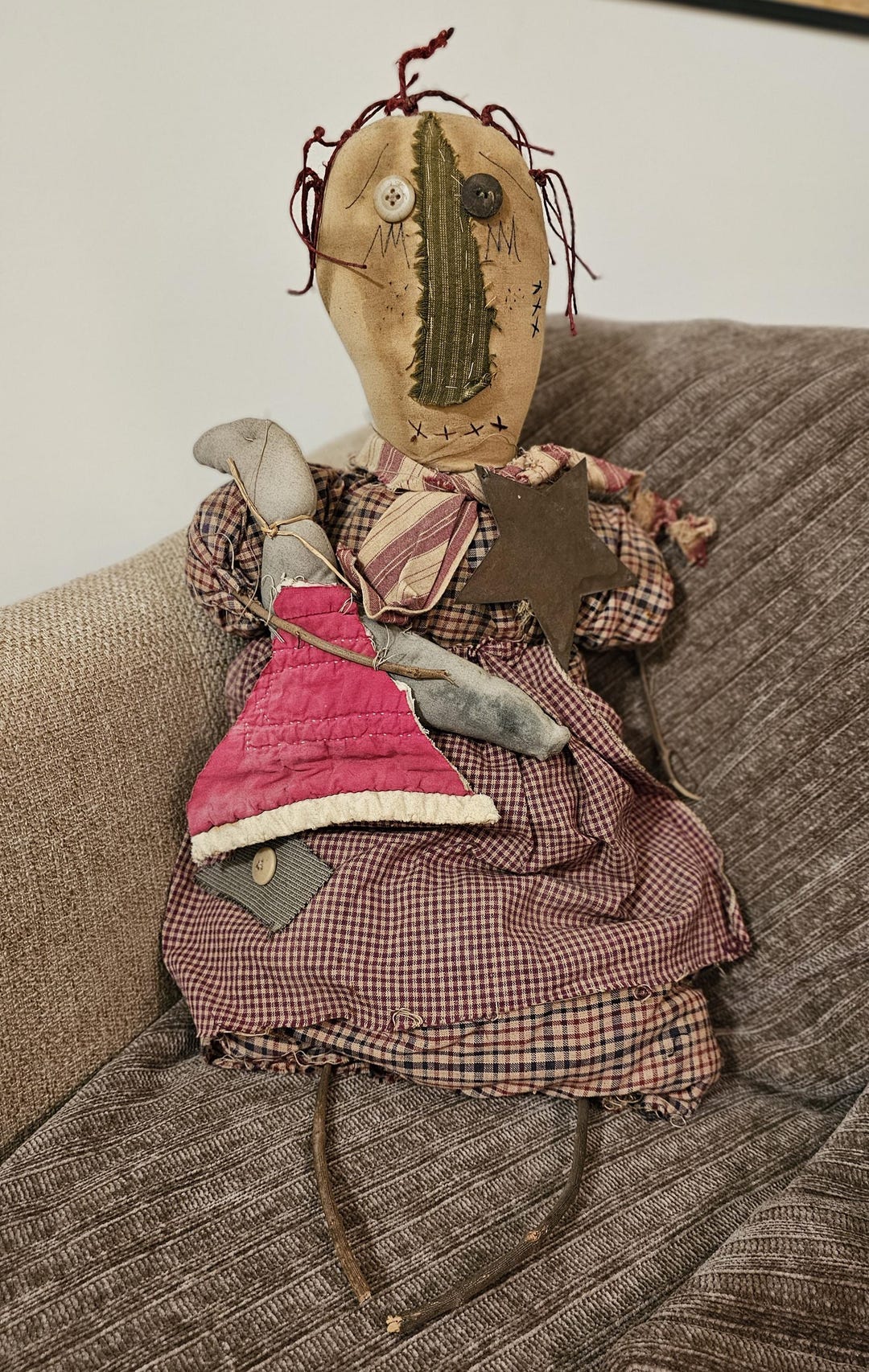 Handmade Primitive Antique Cloth Rag Doll - Nettle - Etsy