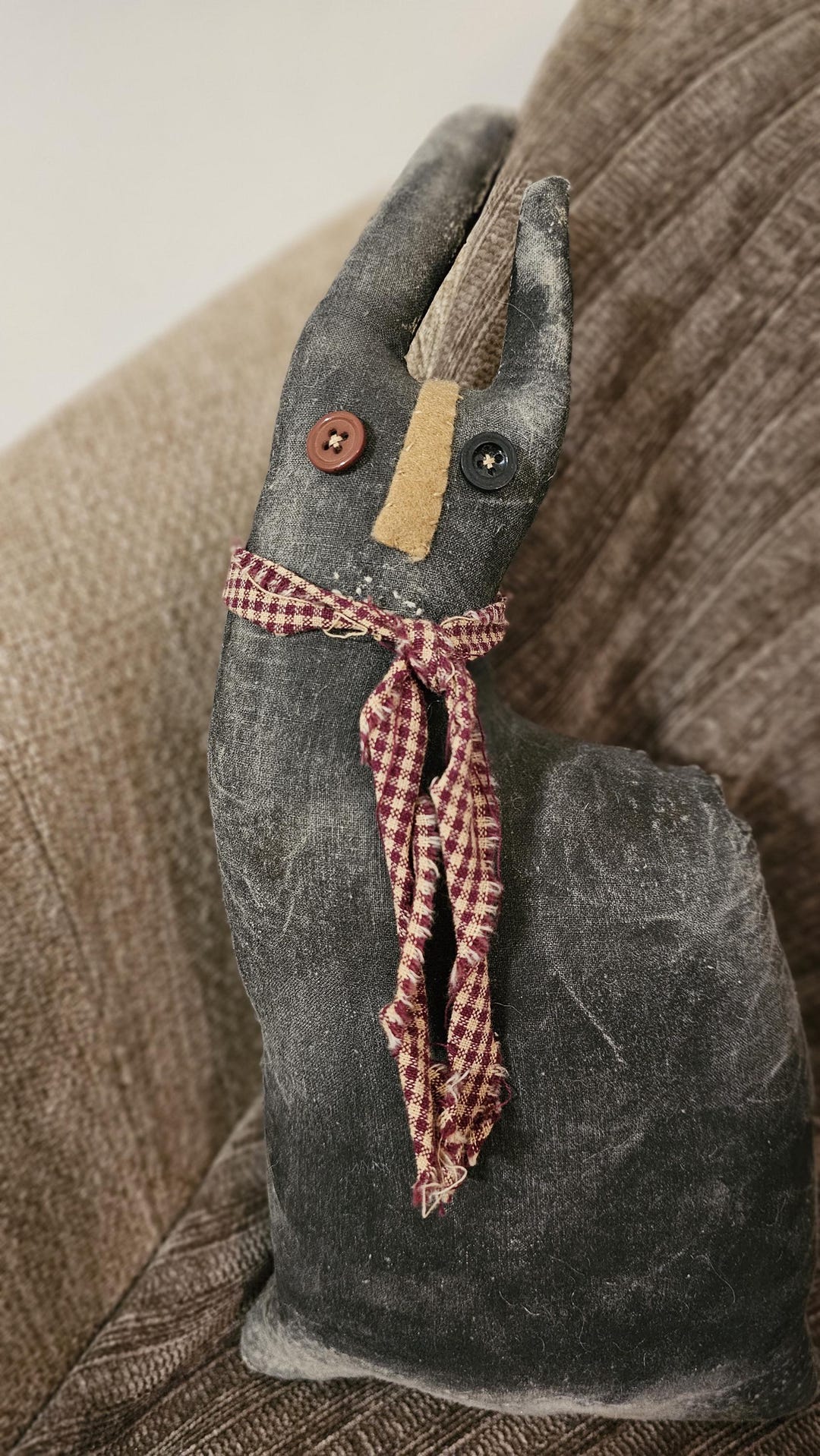 Handmade Primitive Antique Cloth Cat/rabbit Rag Doll - Bramble - Etsy