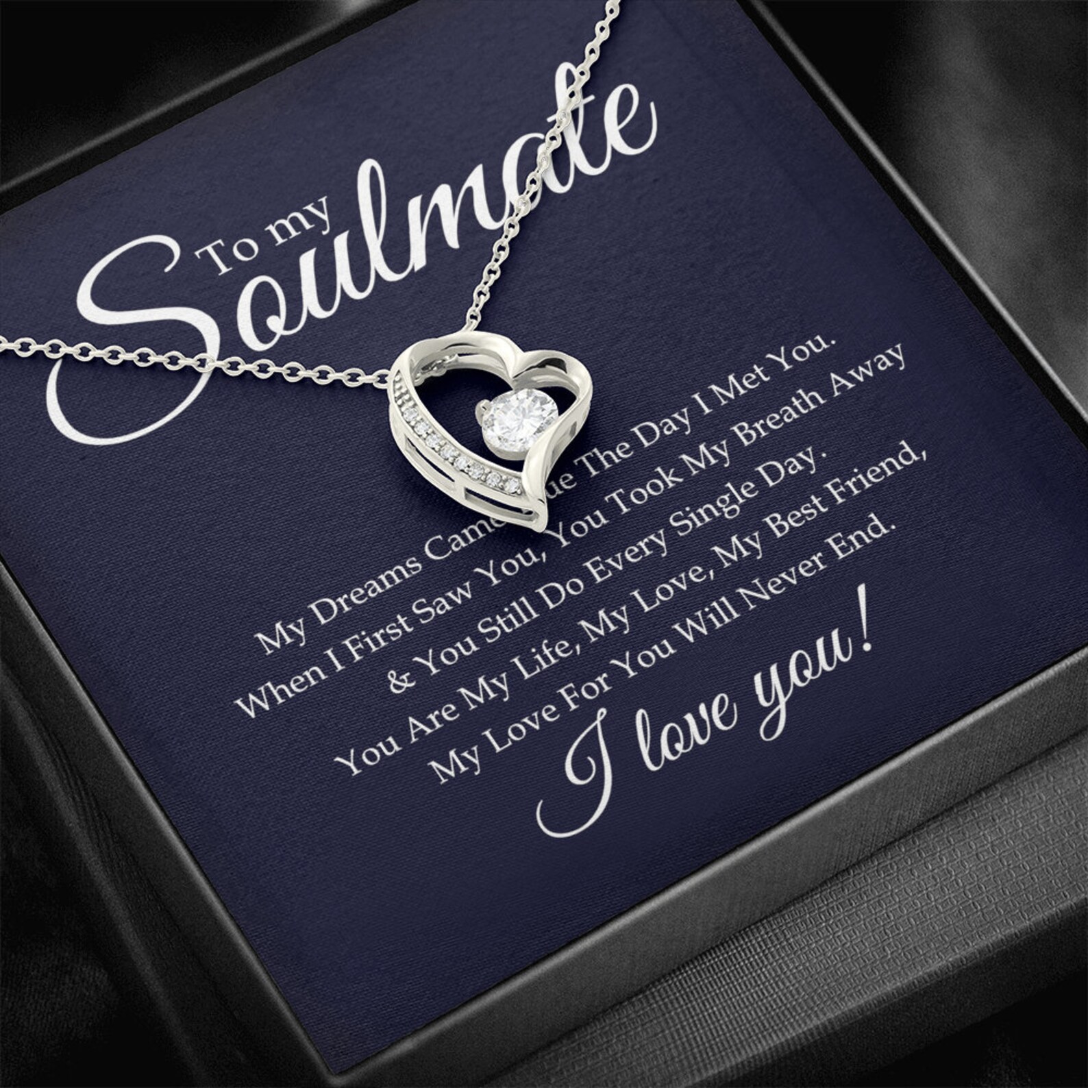 To My Soulmate Necklace Gift for Her Soulmate Gift Etsy UK