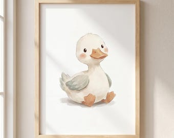 Arte infantil de patitos, póster de patito bebé