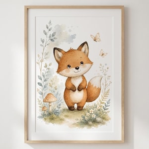Déco murale pour chambre d'enfant renard