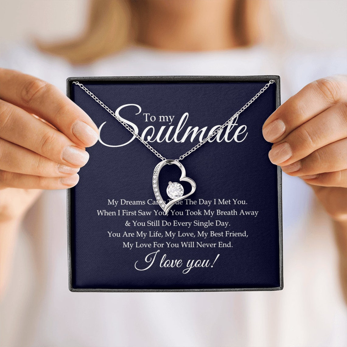 To My Soulmate Necklace Gift for Her Soulmate Gift Etsy UK