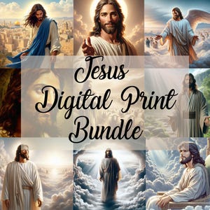 Jesus Bible Religious Symbols Testament Christian Clipart PNG/SVG Bundle. AI Illustration. Commercial Use.