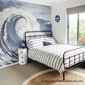 Ocean Wallpaper, Wave Wallpaper, Wave Removable Wallpaper, Nautical Wallpaper, Boy Wallpaper, Nursery Wallpaper, Wave Wall Mural 28-0005