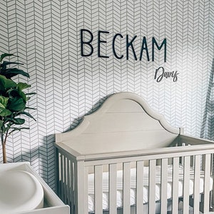 Kids Chevron Wallpaper, Pattern Wallpaper, Removable Wallpaper, Nursery Wallpaper, Peel and Stick Wallpaper, Nursery Wallpapers Boy 25-0004