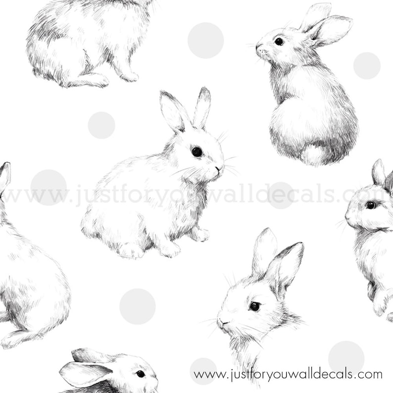 Bunny Wallpaper Nursery Wallpaper Animal Wallpaper Etsy