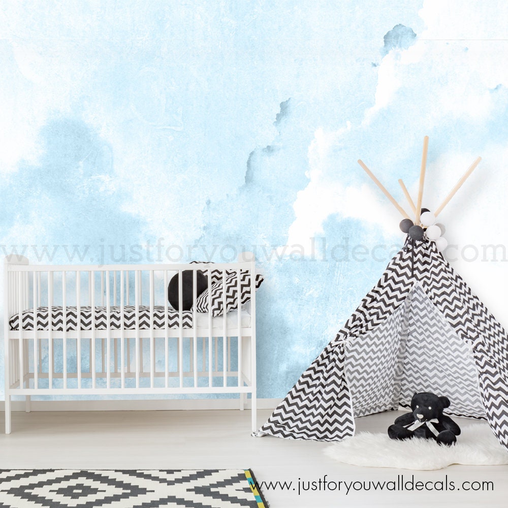 Nursery Wallpaper Watercolor Wallpaper Boy Nursery | Etsy