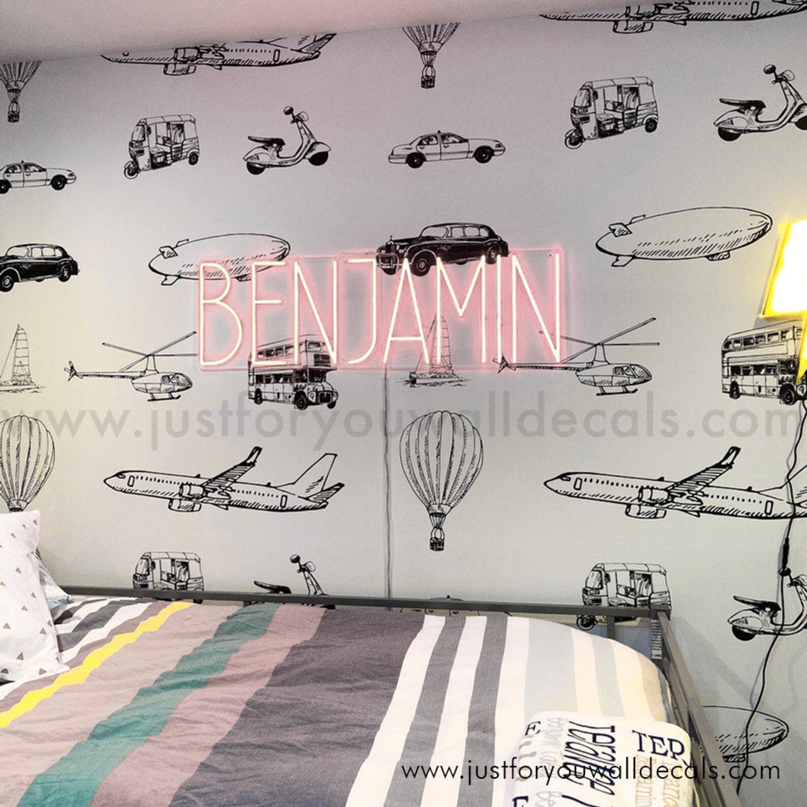 Nursery Wallpaper Boys Room Wallpaper Removable Wallpaper Etsy