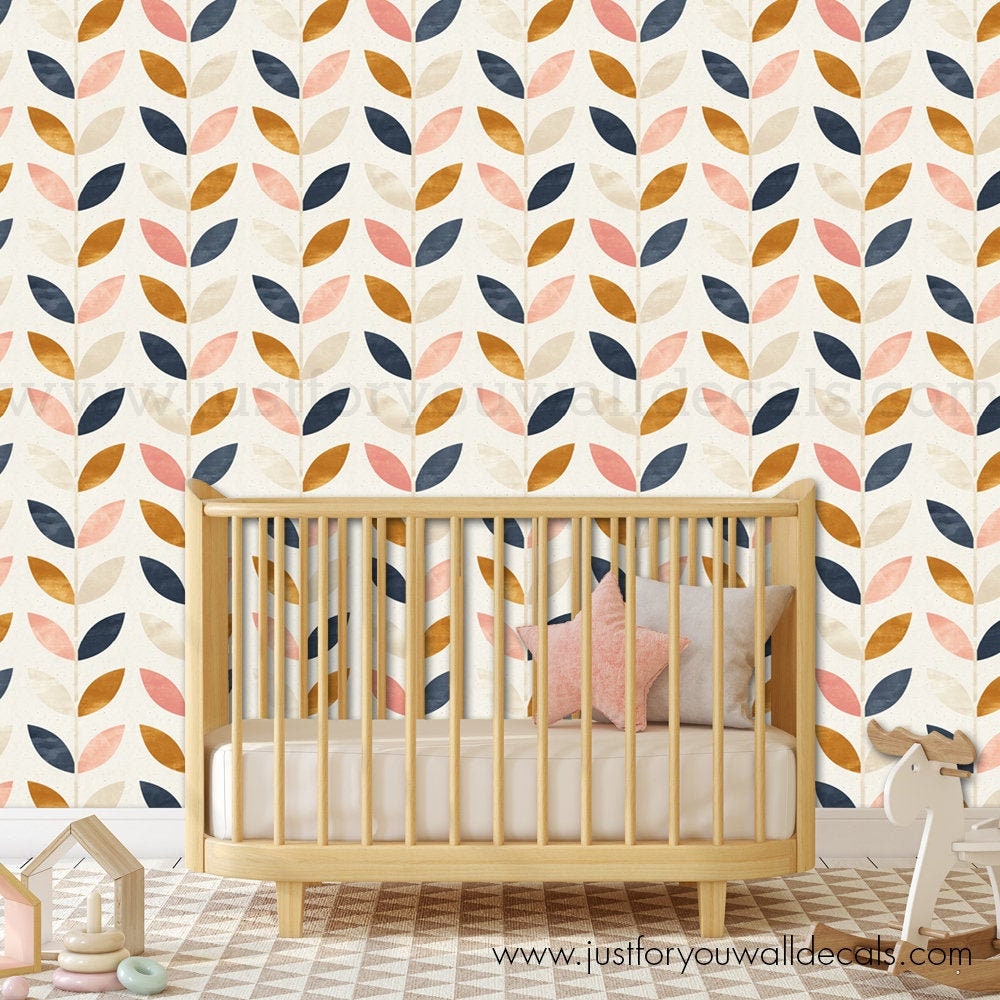 Floral Wallpaper Nursery Wallpaper Retro Wallpaper Kids | Etsy