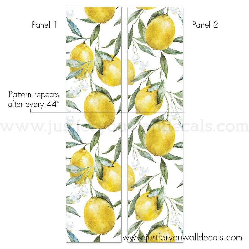 Lemon Wallpaper Kitchen Wallpaper Lemon Removable Wallpaper Etsy