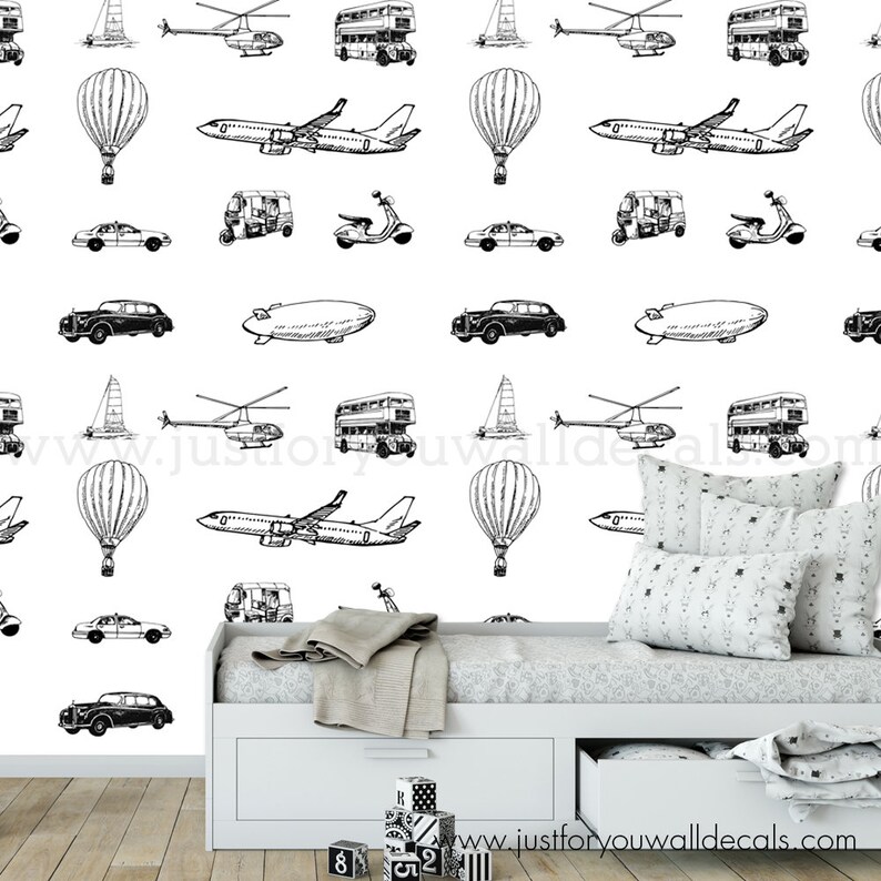 Nursery Wallpaper Boys Room Wallpaper Removable wallpaper Etsy