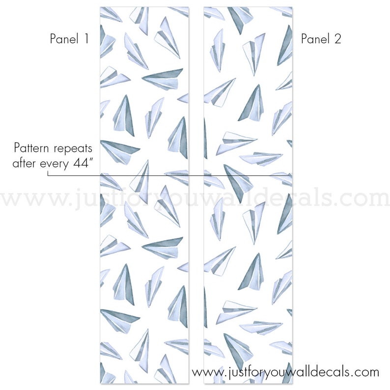 Airplane Wallpaper Boy Nursery Wallpaper Paper Airplane Etsy