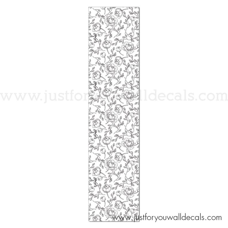 Black and White Floral Wallpaper Laundry Room Wallpaper Etsy