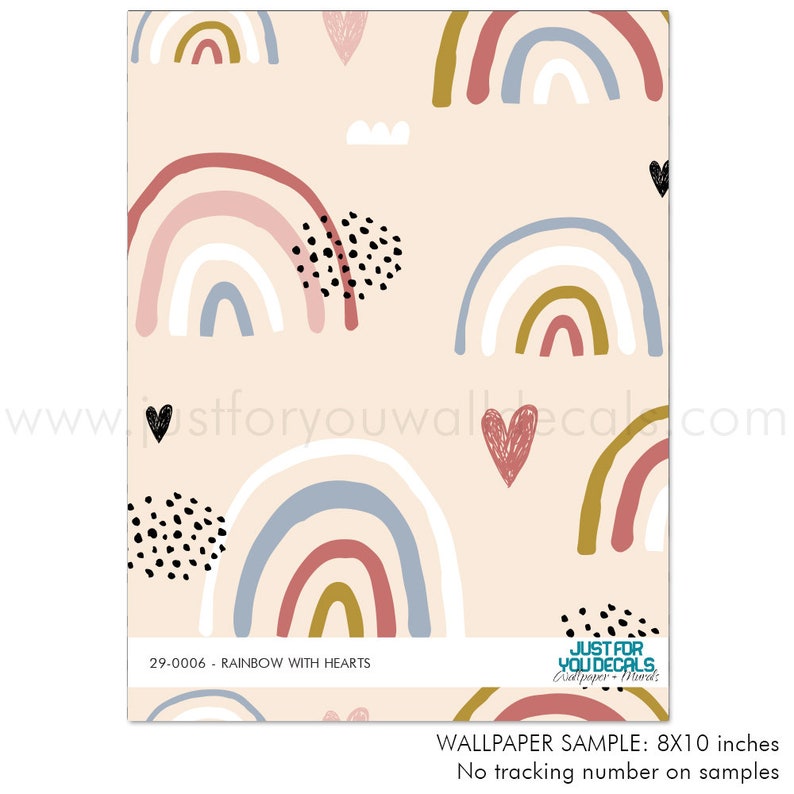 Rainbow Peel and Stick Wallpaper, Rainbow Wallpaper, Kids Wallpaper ...