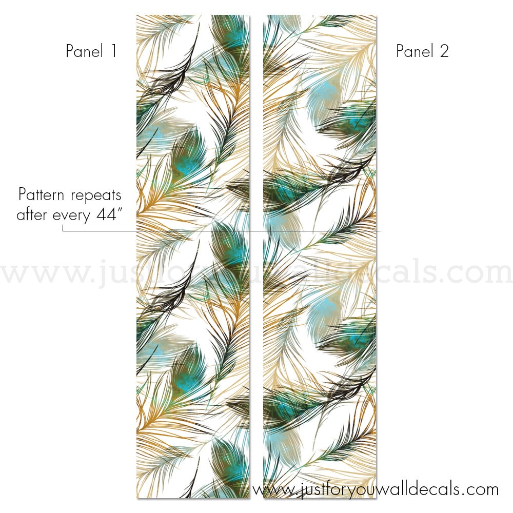 Bathroom Wallpaper, Peacock Wallpaper, Powder Room Wallpaper, Bird Wallpaper, Feather Peel and ...