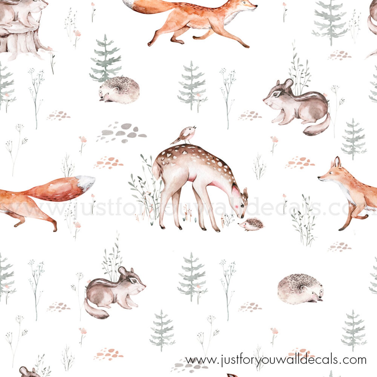 Nursery Wallpaper Animal Wallpaper Removable Wallpaper - Etsy