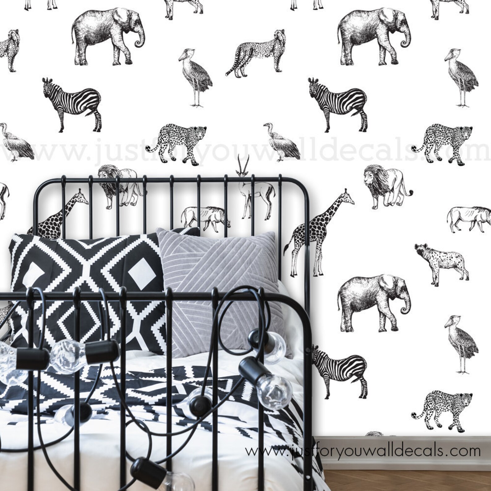 Nursery Wallpaper Animal Wallpaper Removable Wallpaper Boy - Etsy