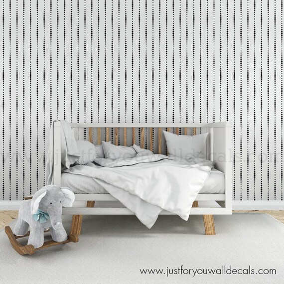 Black and White Wallpaper Modern Removable Wallpaper Nursery | Etsy