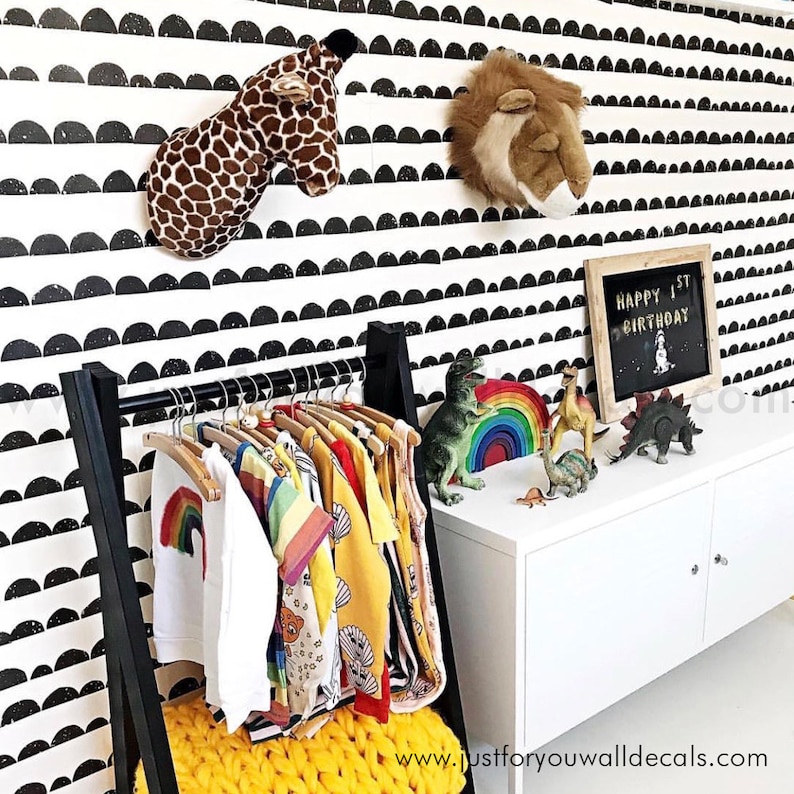Laundry Room Wallpaper Black and White Wallpaper Removable Etsy