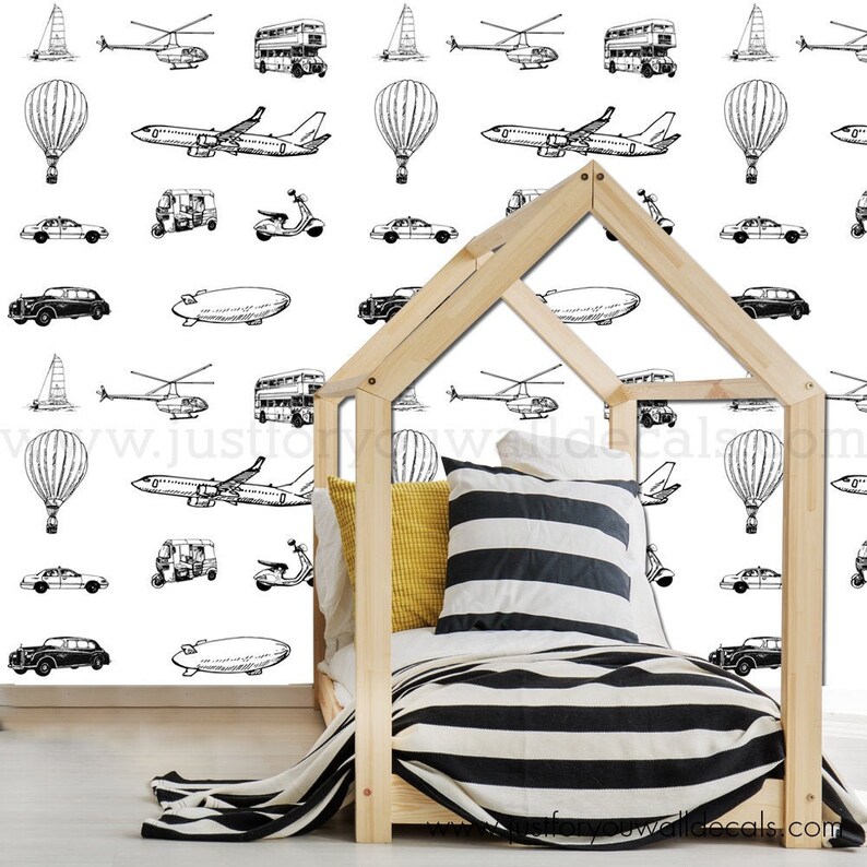 Nursery Wallpaper Boys Room Wallpaper Removable wallpaper Etsy