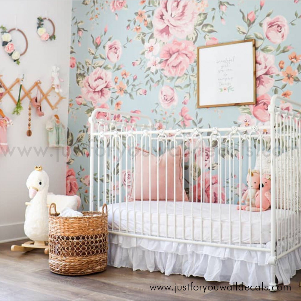 Fondo De Pantalla Floral, Papel Tapiz Floral Vintage, Papel Tapiz De Flores  Silvestres, Papel Tapiz De Guardería, Papel Tapiz De Guardería De Niñas,  Papel Tapiz Extraíble 30-0011 - México, image size:1000x1000