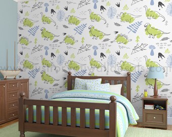 Dinosaur Nursery Wallpaper, Boy Nursery Wallpaper, Baby Boy  Nursery Wallpaper, Toddler Boy Wallpaper, Kids dinosaur Wallpaper 33-0007