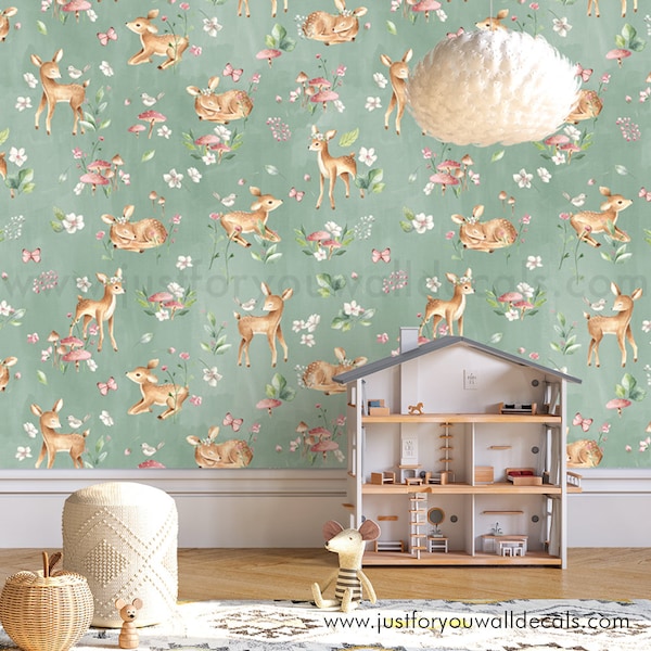 Woodland Wallpaper Etsy