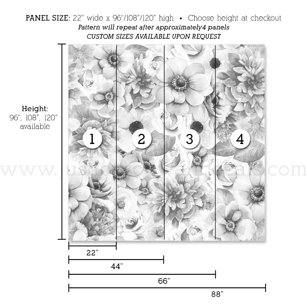 Floral Wallpaper Flower wallpaper Removable wallpaper Etsy