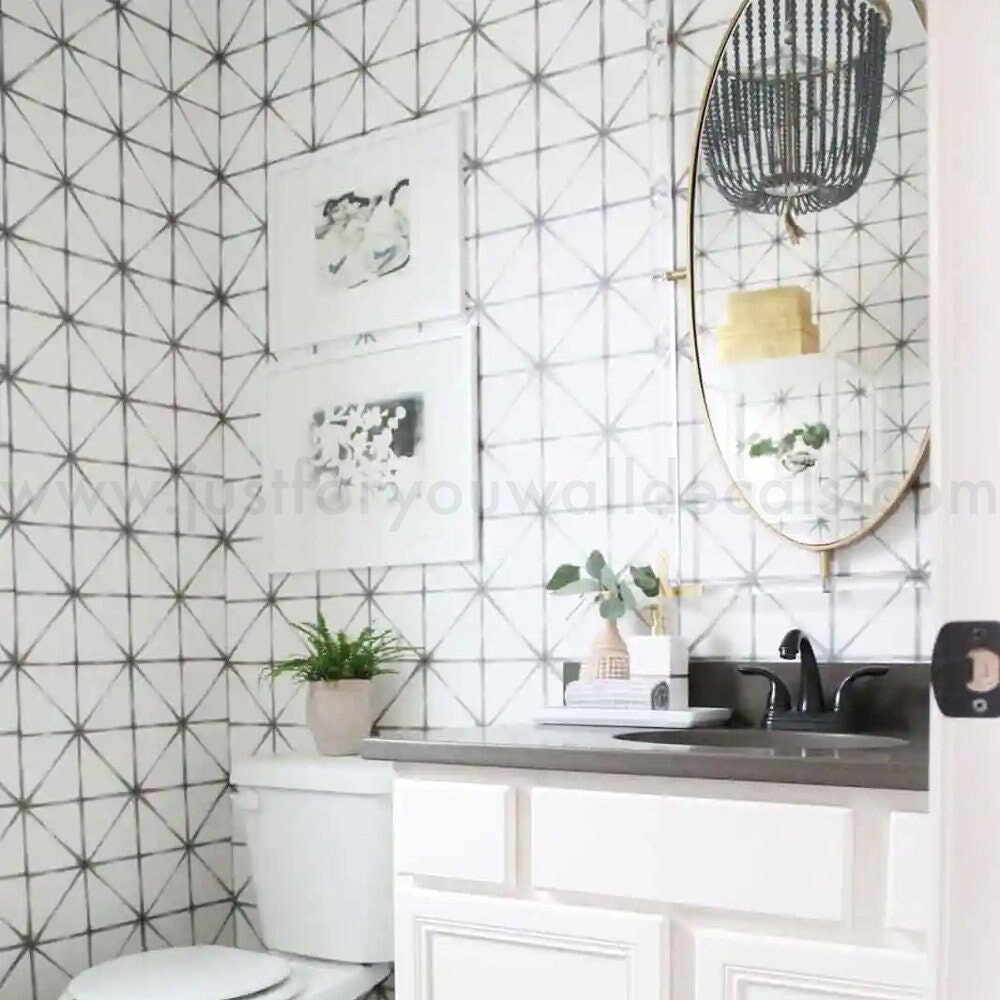 Laundry Room Wallpaper, Pattern Wallpaper, Diamond Wallpaper, Bathroom  Wallpaper, Contemporary Wallpaper, Powder Room Wallpaper 25-0003 - Etsy, image size:1000x1000