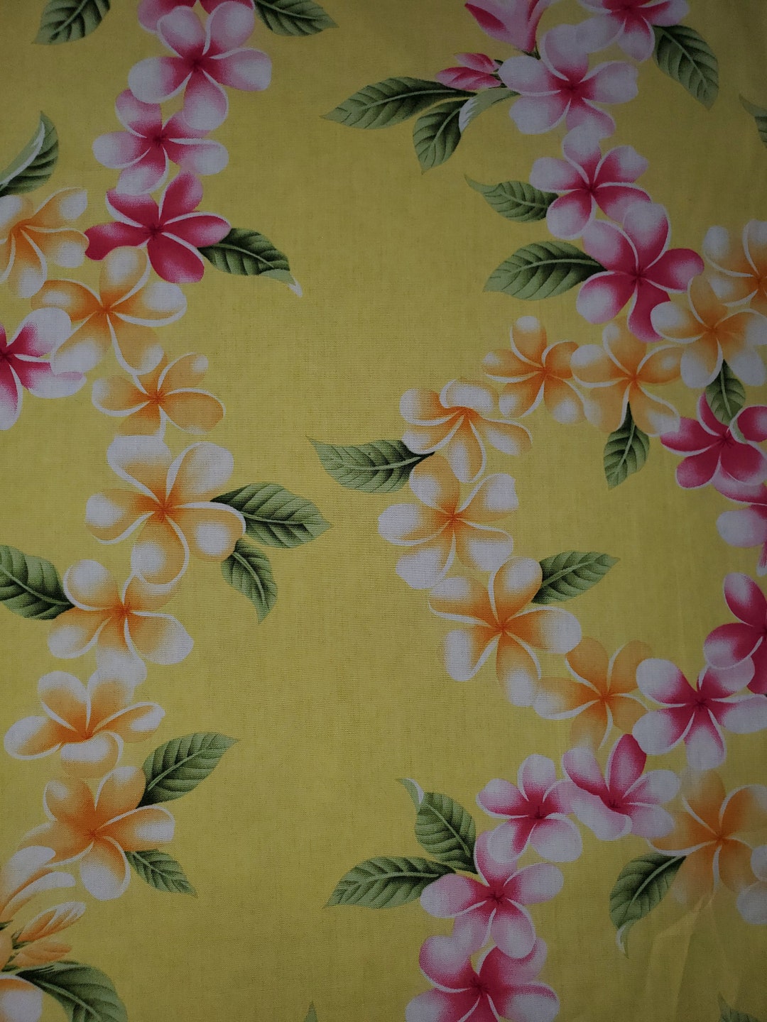 Hawaiian Plumeria Fabric 36 X 44 - Etsy