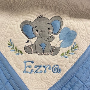 Monogrammed, Personalized,Baby Boy Quilt ,Baby Shower, Baby Gift,