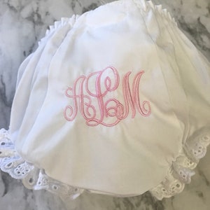 Monogrammed Baby Bloomers New Newborn Size Added