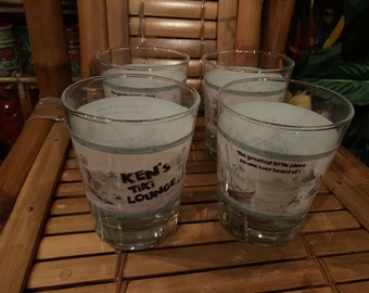 Quantity 4 of Ken’s Tiki Lounge classic Mai Tai glasses w/ FREE SHIPPING