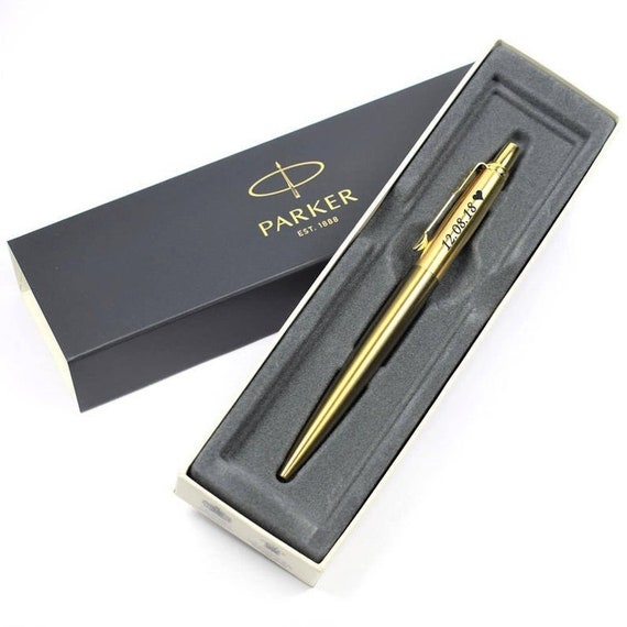 Personalised free Engraved Pen Gold Parker Jotter Pen Etsy
