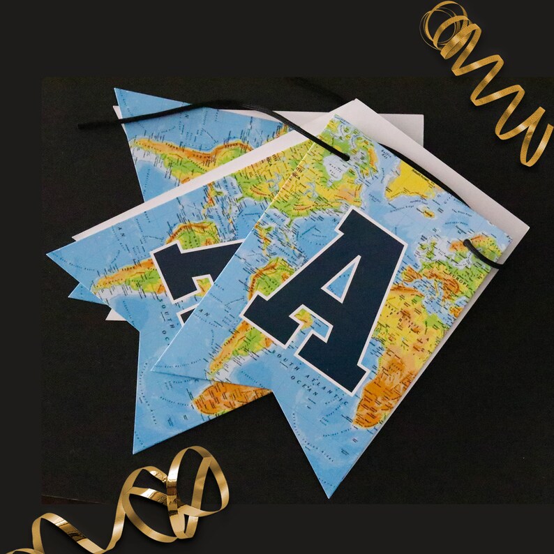 Adventure Awaits Banner Bon Voyage Banner Travel Theme | Etsy